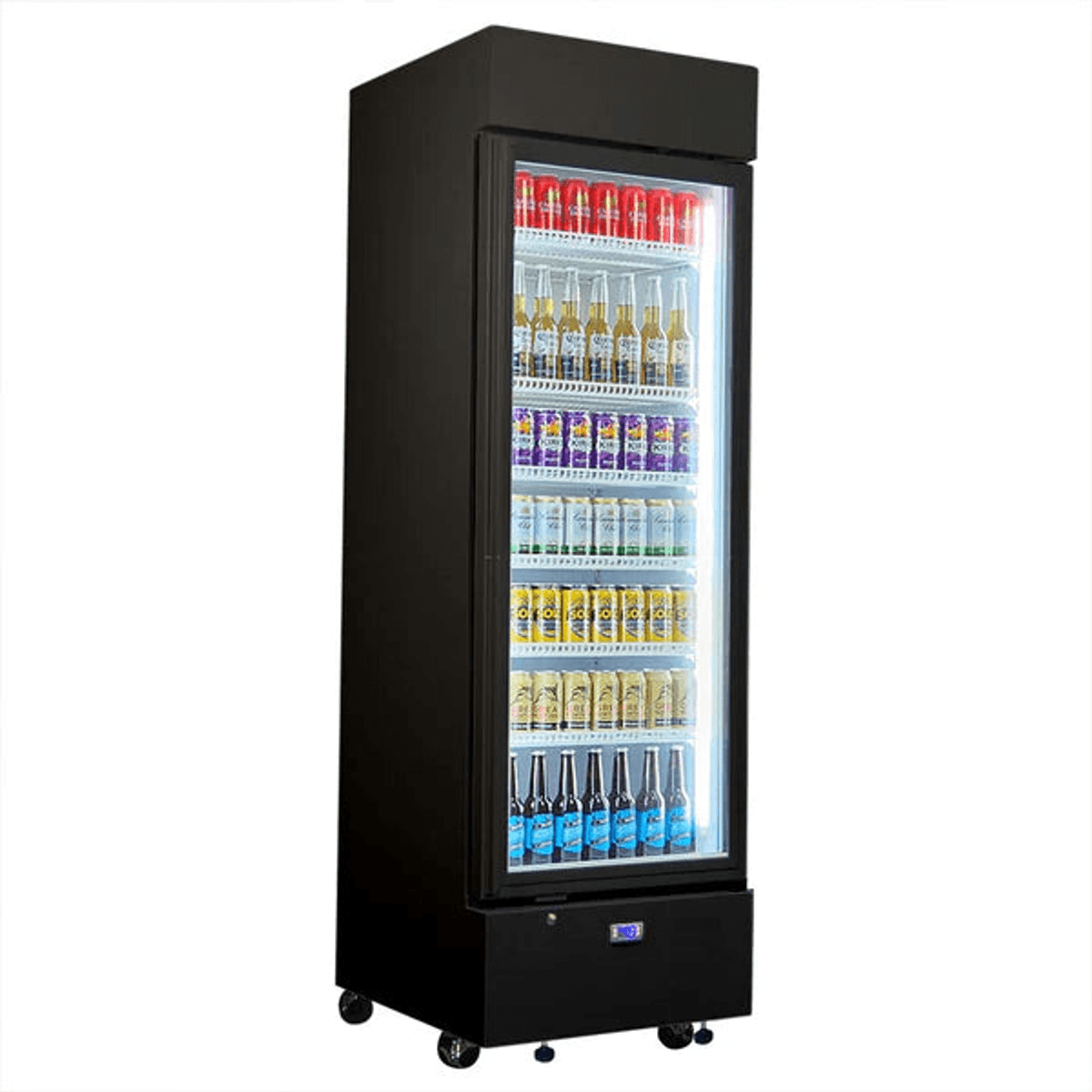 HUS-SC372B — Schmick HUS-SC372B bar fridge - glass door detail