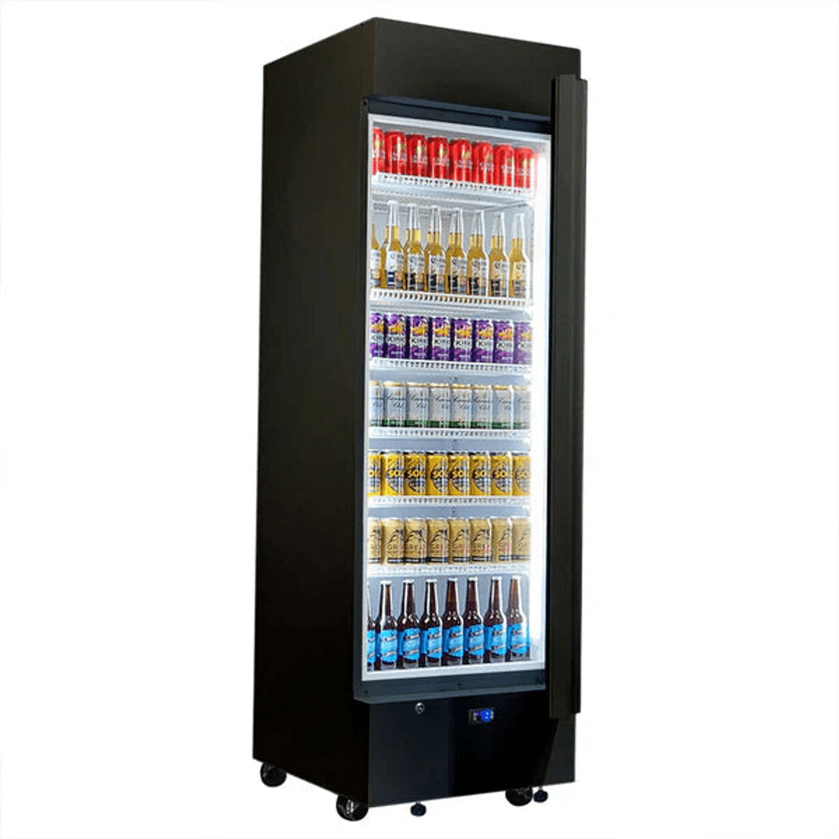 HUS-SC372B — Schmick HUS-SC372B bar fridge - glass door detail