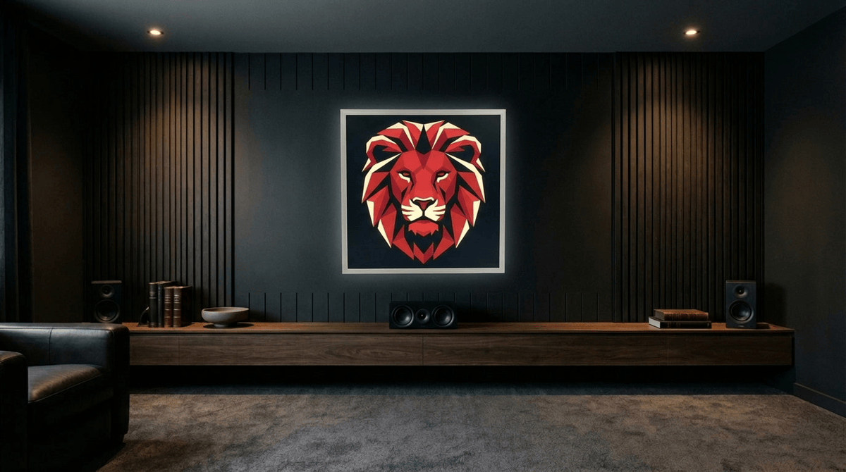 KC Lion Light Box in home theatre