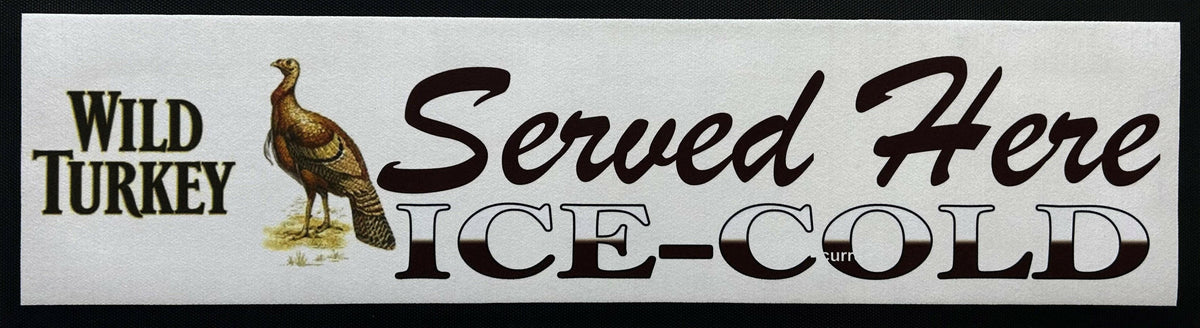Wild Turkey "Served Here Ice Cold" Premium Rubber-Backed Bar Mat Runner