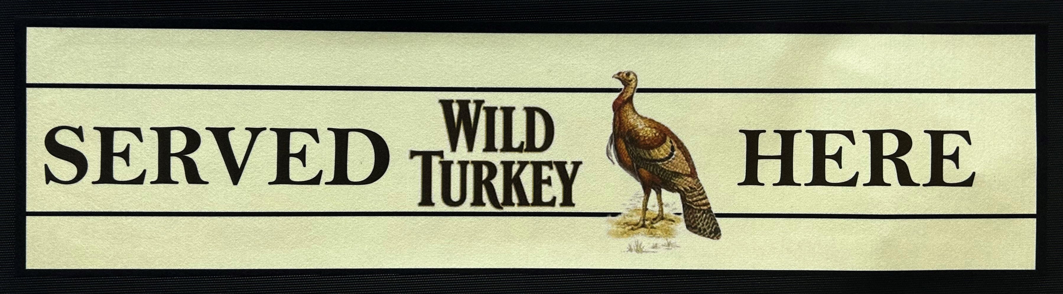 Wild Turkey Gold Premium Rubber-Backed Bar Mat Runner