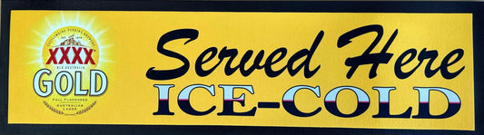 XXXX Gold "Served Here" Premium Rubber-Backed Bar Mat Runner