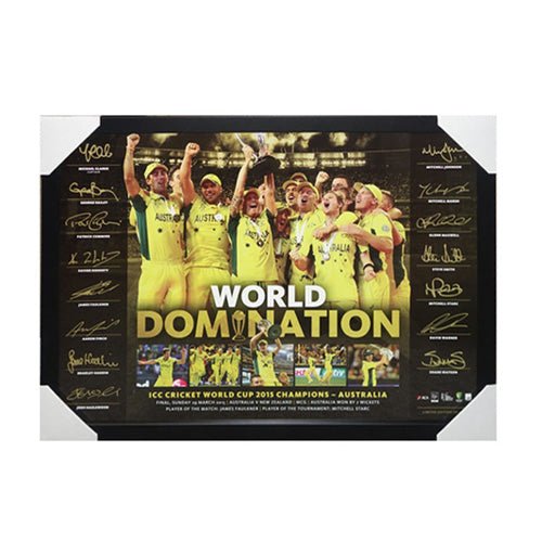2015 Australia World Cup Champions Print Framed - Official Cricket Australia Memorabilia - KING CAVE