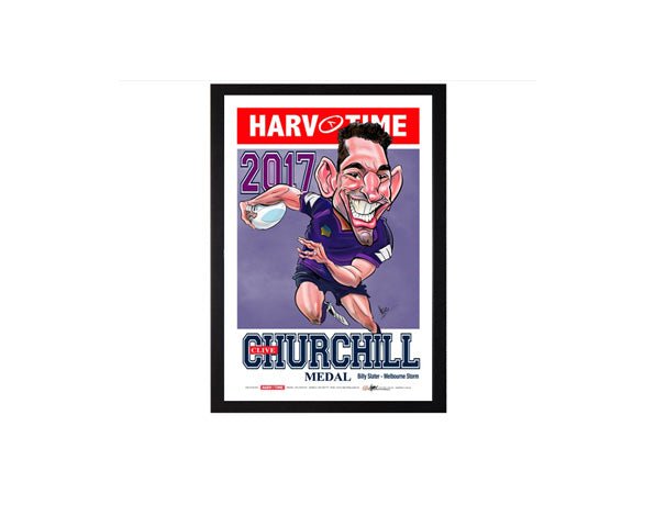 2017 Clive Churchill Medal Print Framed - Official NRL Memorabilia - KING CAVE