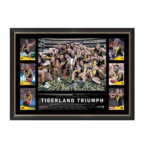2019 Tigerland Triumph Premiers Print Framed - Official AFL Memorabilia - KING CAVE