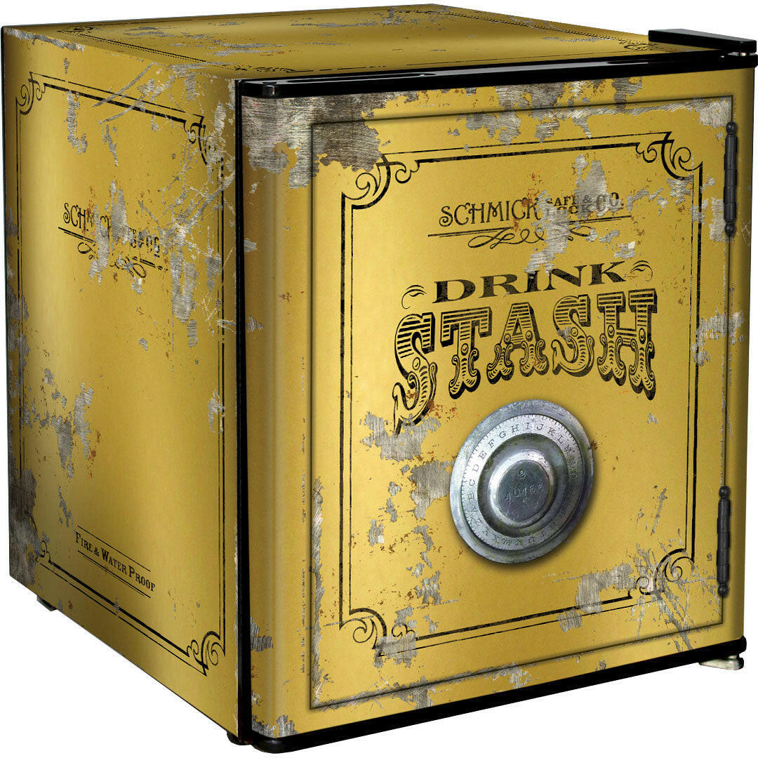 Retro Bank Safe Design Mini Bar Fridge - A Great Gift Idea - Model HUS-BC46B2-SAFE