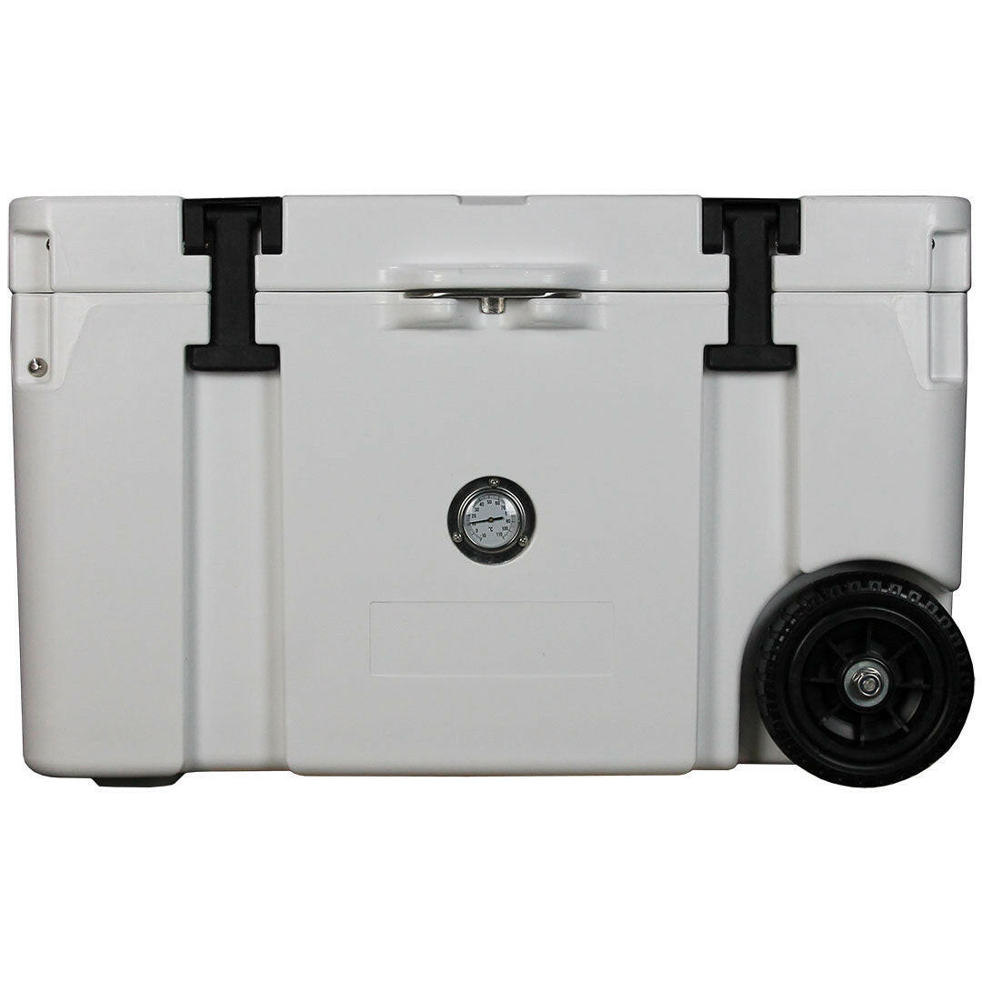 Rhino ES-50QTW Roto Molded Foam Injected 50 Litre Ice Box With Longest Ice Retention And Cool Wheels With Handle - Model ES-50QTW