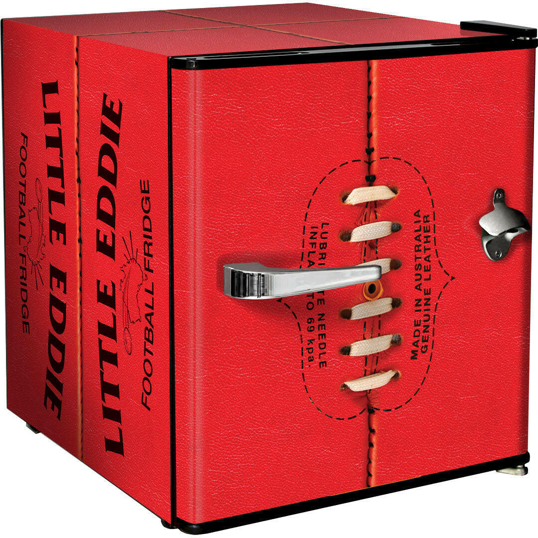Retro Footy Design Vintage Mini Bar Fridge With Opener - Add Your Own Name - Model HUS-BC46B-FOOTY