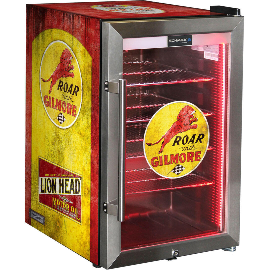 Gilmore Vintage Fuel Pump Branded Bar Fridge, Great gift idea! - Model HUS-SC70-FP-GILMORE