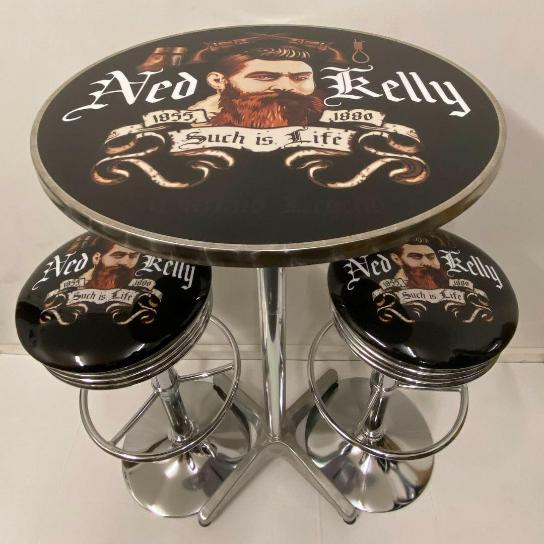 Ned Kelly Bar Table & Bar Stool Set