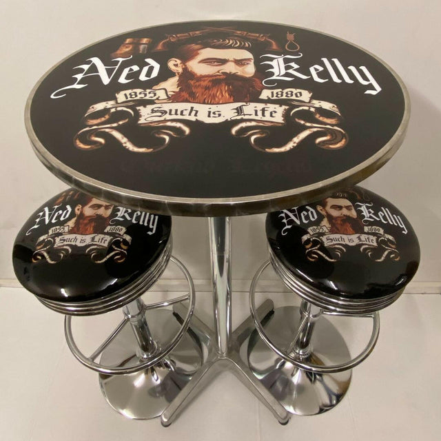 Ned Kelly Bar Table & Bar Stool Set