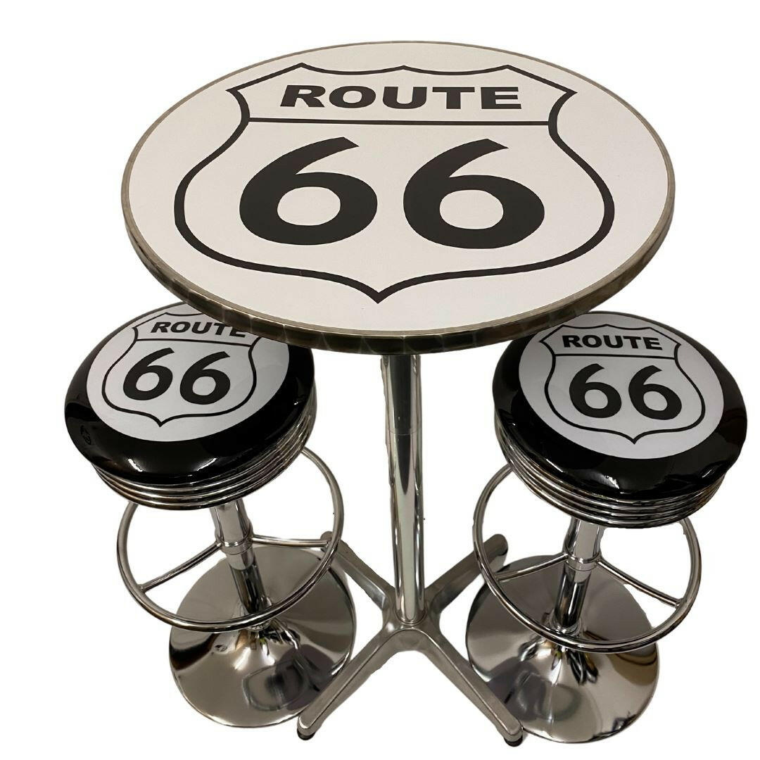 Route 66 Bar Table & Bar Stool Set