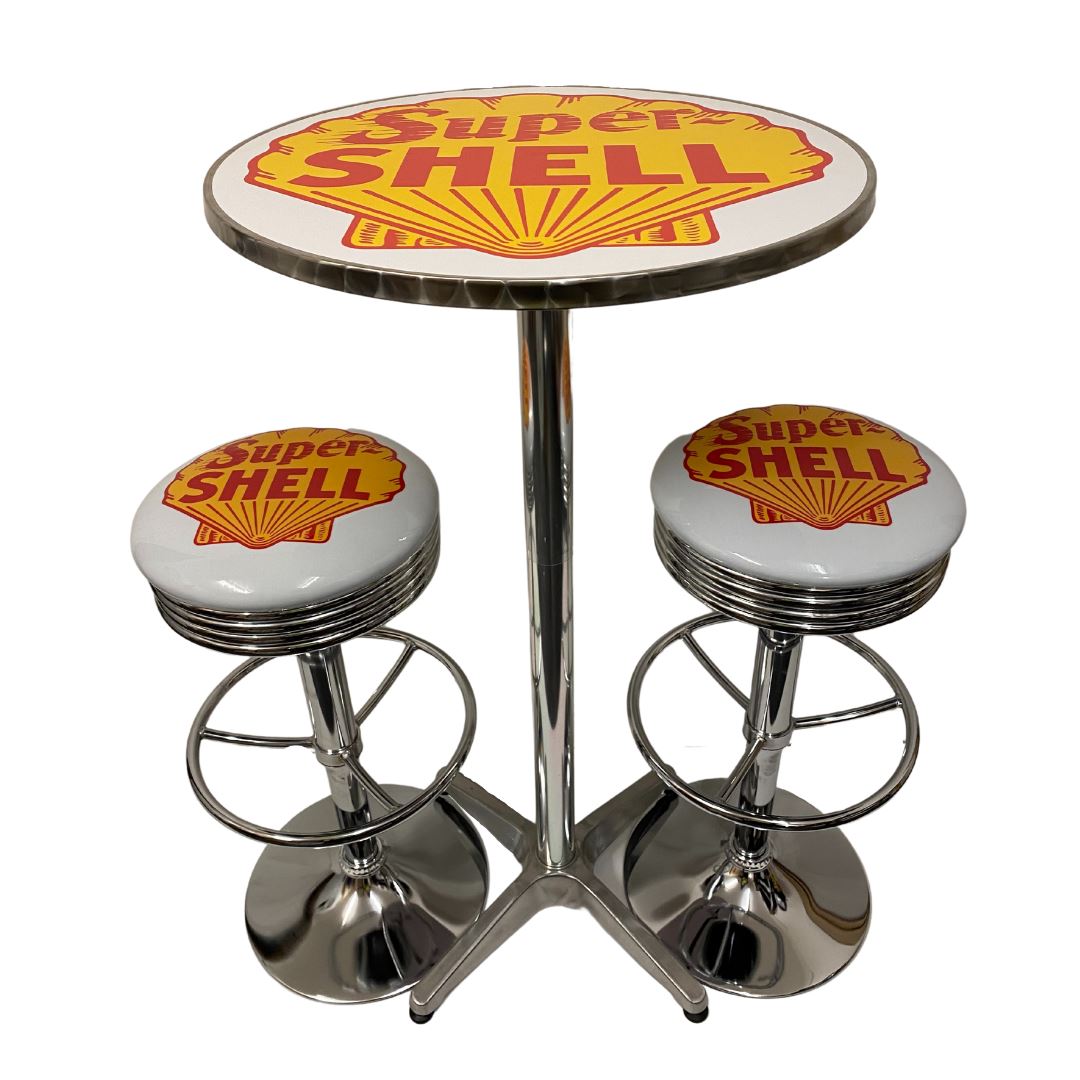 Super Shell Bar Table & Bar Stool Set