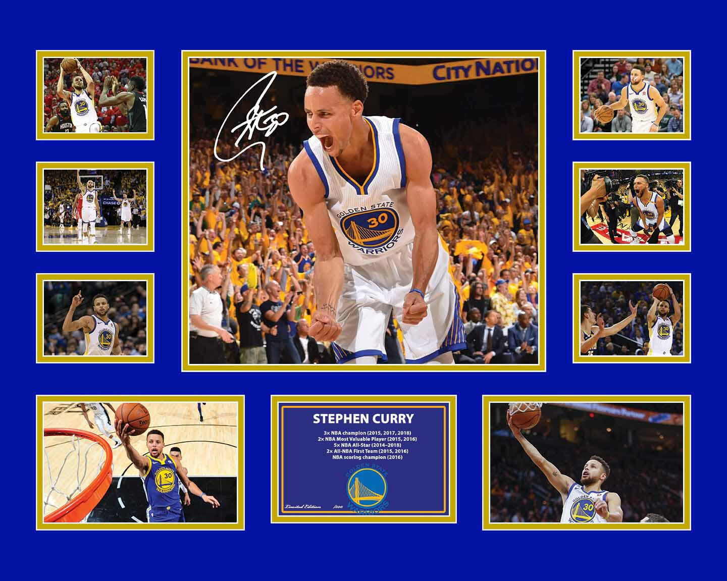 Steph Curry Collage Framed