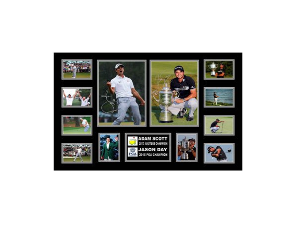 Adam Scott & Jason Day Collage Framed - KING CAVE