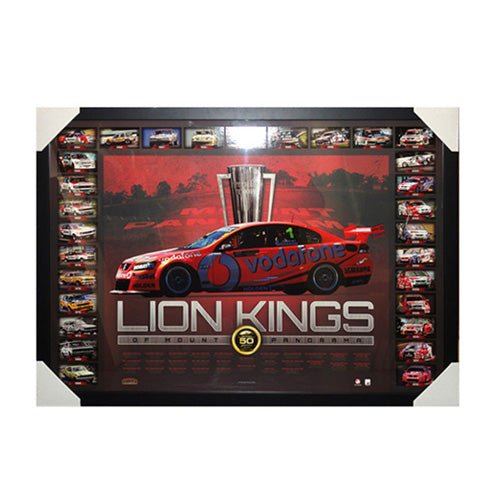 Bathurst 50 Years Holden Race Wins Lion Kings Of Mountain FRAMED - KING CAVE