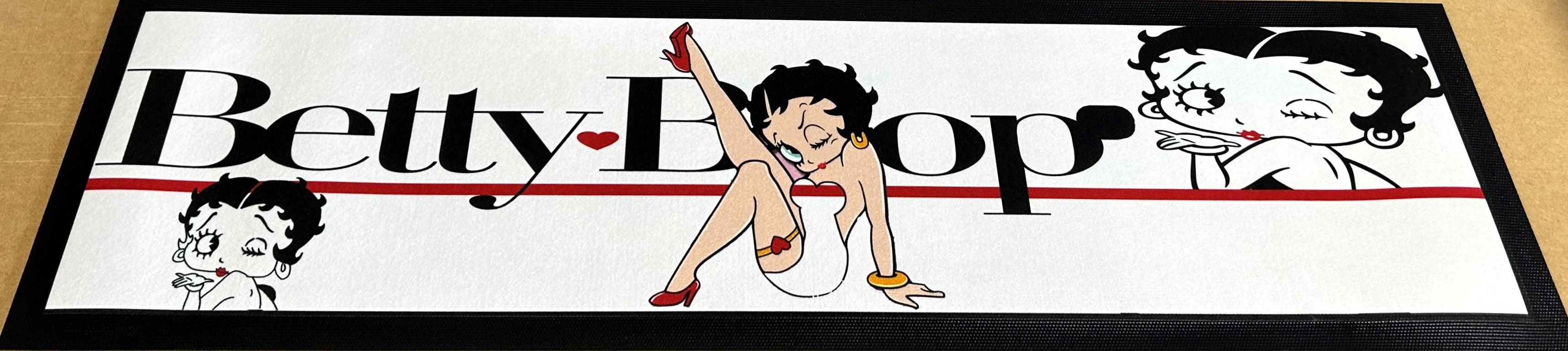 Betty Boop Premium Rubber-Backed Bar Mat Runner