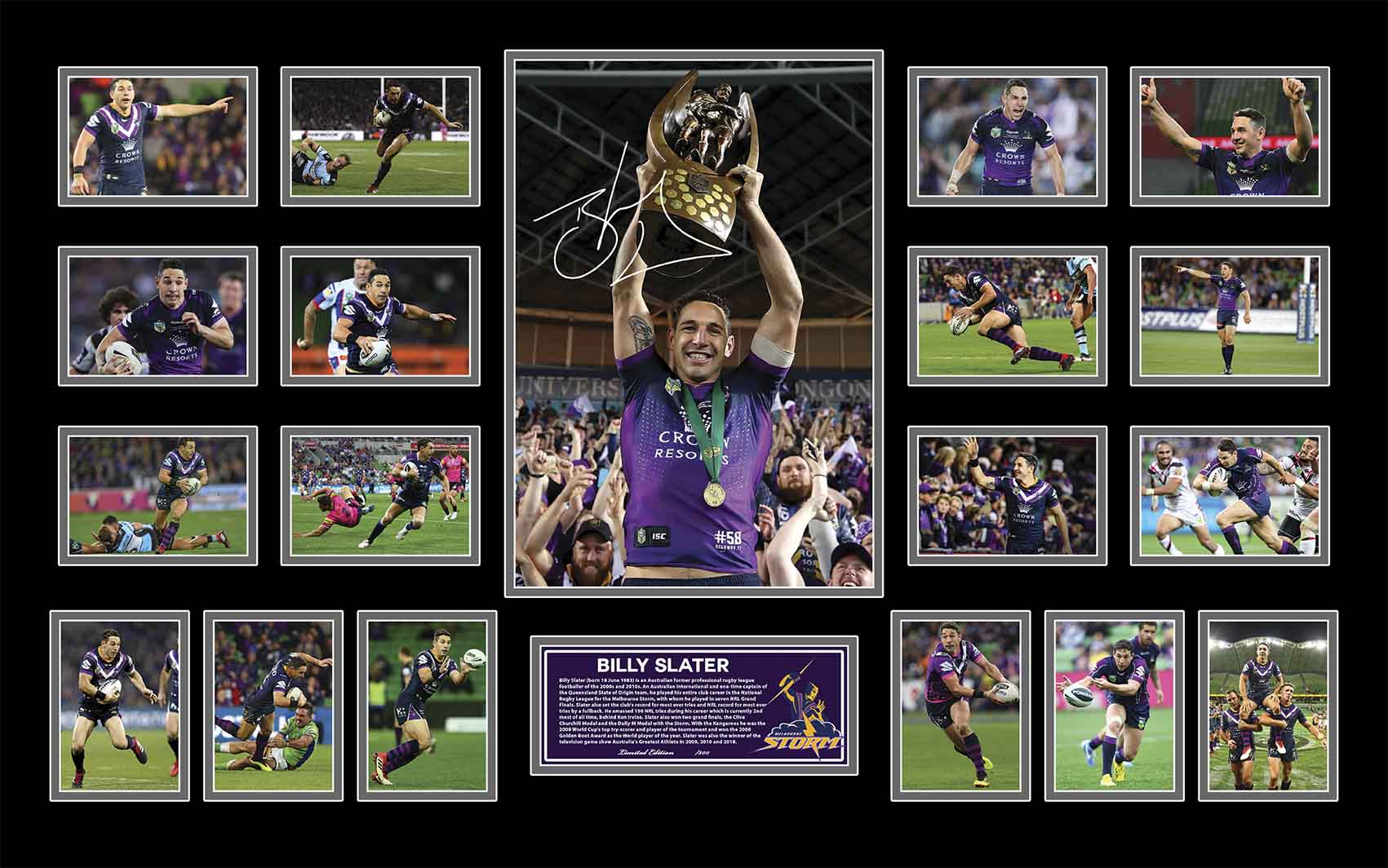 Billy Slater Collage Framed - KING CAVE