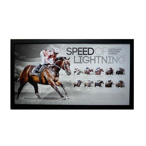 Black Caviar – Speed of Lightning Framed Print - KING CAVE
