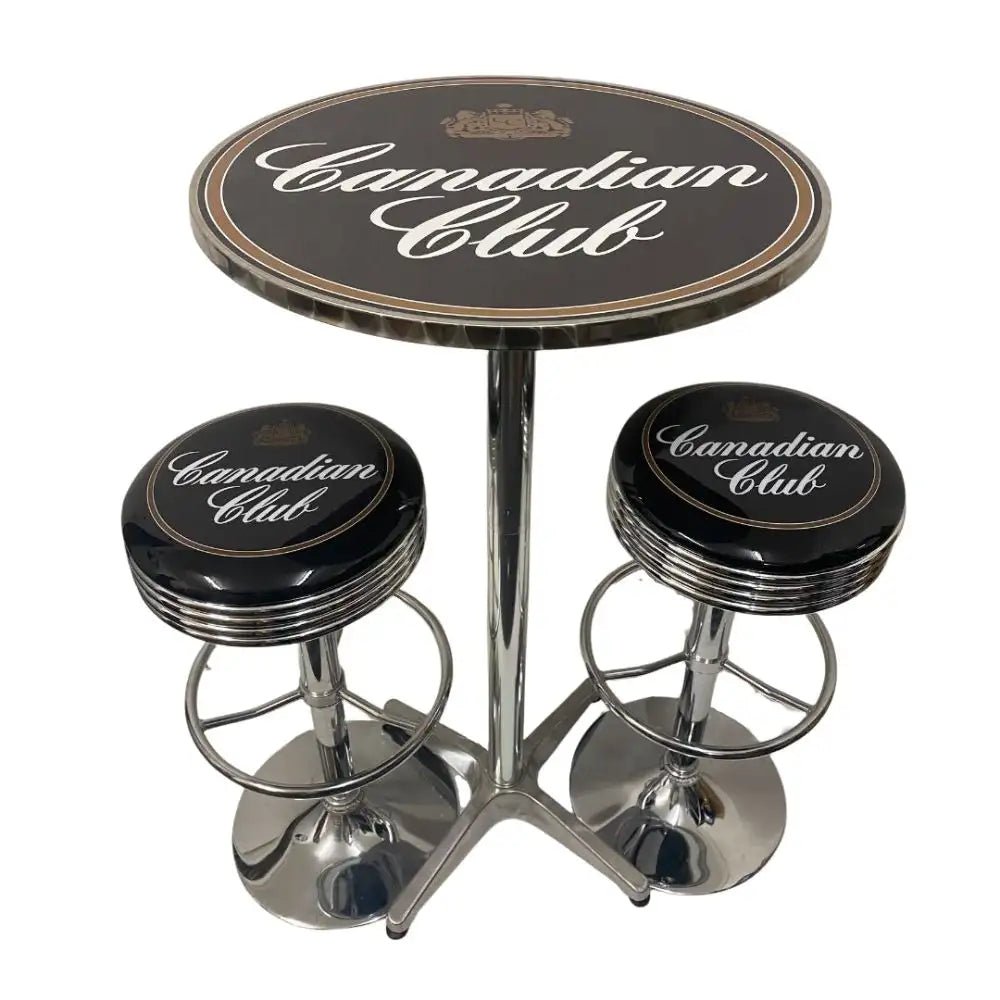 Canadian Club Bar Table & Bar Stool Set - KING CAVE