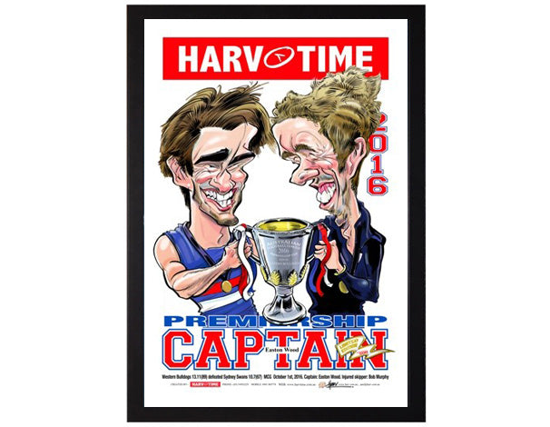 Wood & Murphy - 2016 Premiership Captains Print Framed