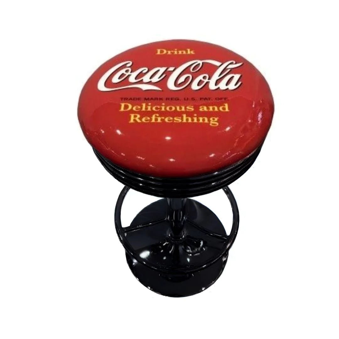 Coca-Cola Premium Retro Gas-Lift Bar Stool - KING CAVE