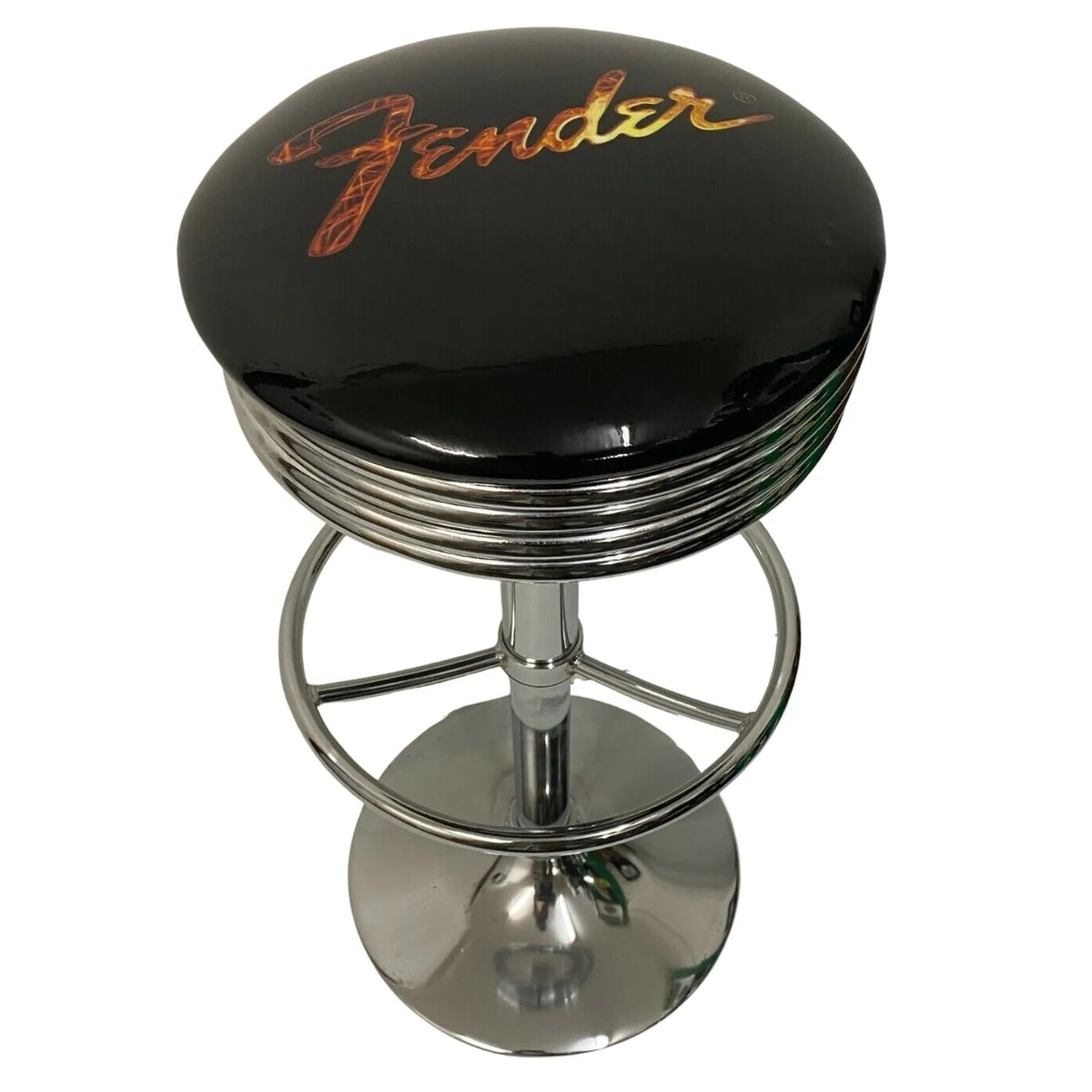 Fender Stainless Steel Gas-Lift Adjustable Bar Stool - KING CAVE