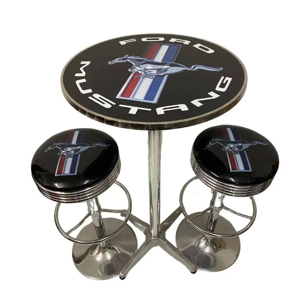 Ford Mustang Bar Table & Bar Stool Set - KING CAVE