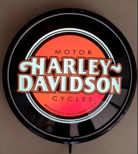 Harley Davidson Scroll Illuminated Wall Mount Bar Light - KING CAVE