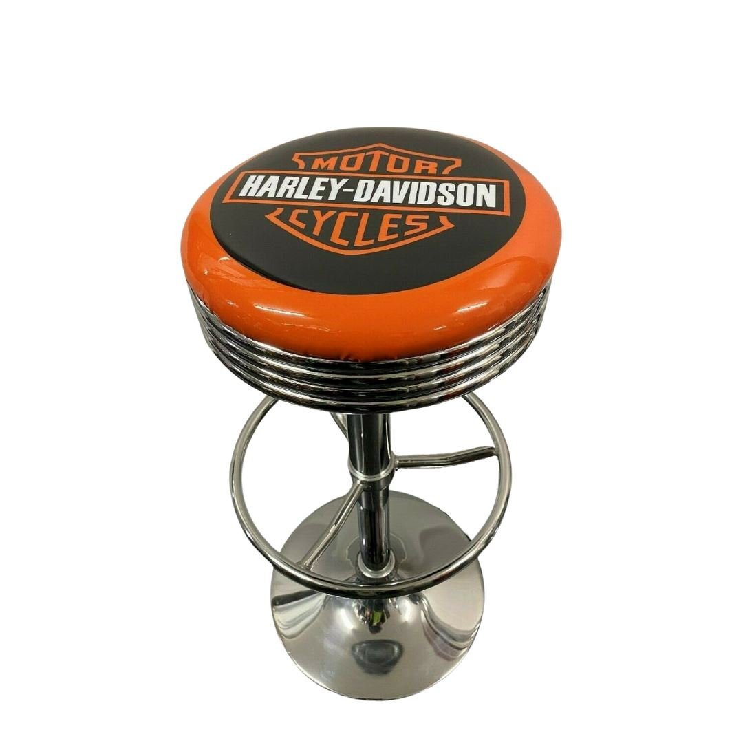 Harley Davidson Shield Bar Table & Bar Stool Set - KING CAVE