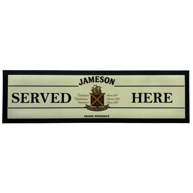 Jameson Served Here Premium Rubber-Backed Bar Mat Runner - KING CAVE