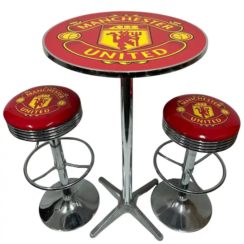 Manchester United FC Bar Table & Bar Stool Set - KING CAVE