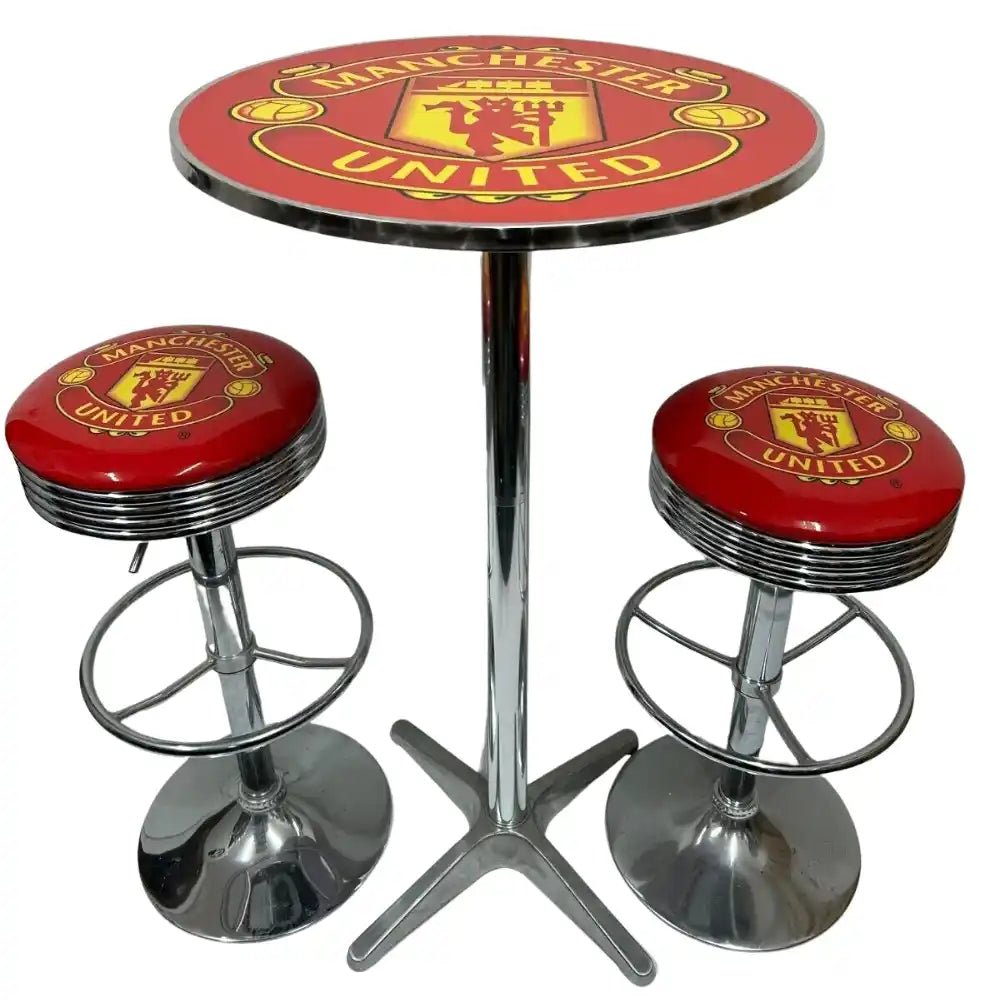 Manchester United FC Bar Table & Bar Stool Set - KING CAVE
