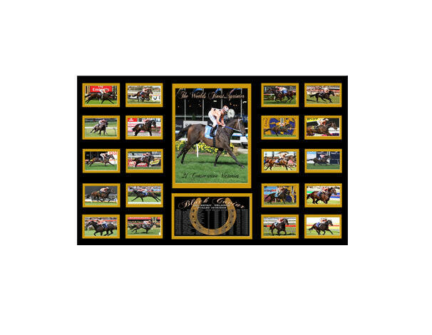 BLACK CAVIAR LARGE COLLAGE FRAMED