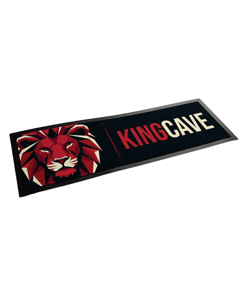 Custom branded bar mats — KingCave Australia