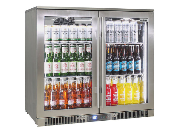 Rhino ENV2H-SS bar fridge - front view