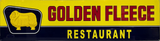 Golden Fleece Restaurant Retro Metal Sign - 800 x 200mm