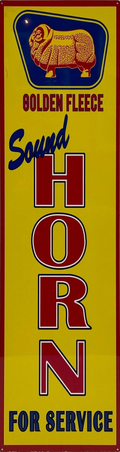 Golden Fleece Sound Your Horn Retro Metal Sign - 200 x 800mm