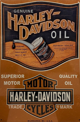 Harley Davidson Motor Oil Retro Metal Sign - 400 x 600mm