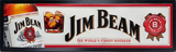 Jim Beam Embossed Retro Metal Sign - 800 x 200mm