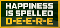 John Deere Happiness Retro Metal Sign - 810 x 380mm