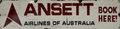 Ansett Retro Metal Sign - 800 x 200mm