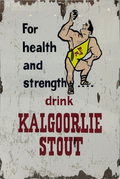 Kalgoorlie Stout Retro Metal Sign - 400 x 600mm