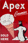 Apex Ice Cream Retro Metal Sign - 400 x 600mm