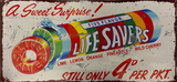 Life Savers Retro Metal Sign - 810 x 380mm