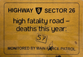 Mad Max Highway 9 Main Force Patrol Retro Metal Sign - 810 x 555mm