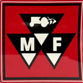 Massey Ferguson Square Retro Metal Sign - 580 x 580mm