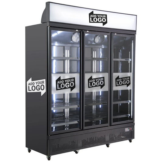 1664 Litres Commercial Upright 3 Door Bar Fridge – IC COLD FC-BT188AH - Add Your Logo