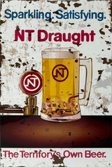 NT Draught Retro Metal Sign - 400 x 600mm