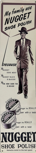 Nugget Shoe Polish Retro Metal Sign - 200 x 800mm